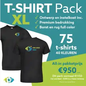 75 bedrukte T-shirts